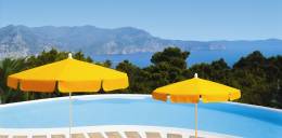 Umbrela Sky diametru 150 cm, albastra sau teracota
