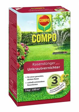 COMPO Ingrasamant pentru gazon cu ierbicid 3 kg - 100 mp 3310